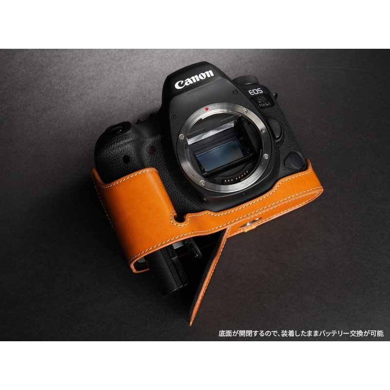 TP Original Leather Camera Body Case for Canon EOS 6D Mark II Tan キャノン 本革 レザー カメラケース EZ Series TB06E6D2-WB｜nineselect｜05