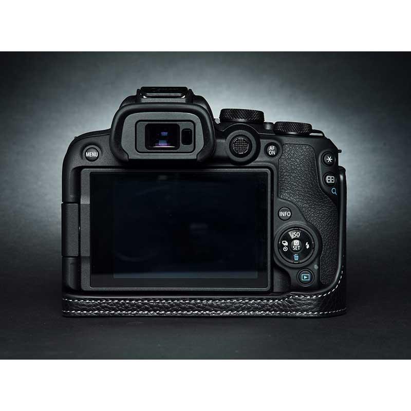 本革 新品 Canon キャノン EOS R10用 本革カメラケース ブラック EOS Rシステム Canon R10 専用 レザー ケース Black ブラック TP
