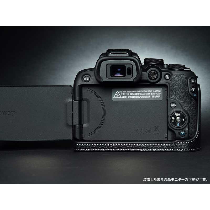 本革 カメラケース　キャノン canon R10用 EOS Rシステム Canon R10 専用 レザー ケース Black ブラック TP