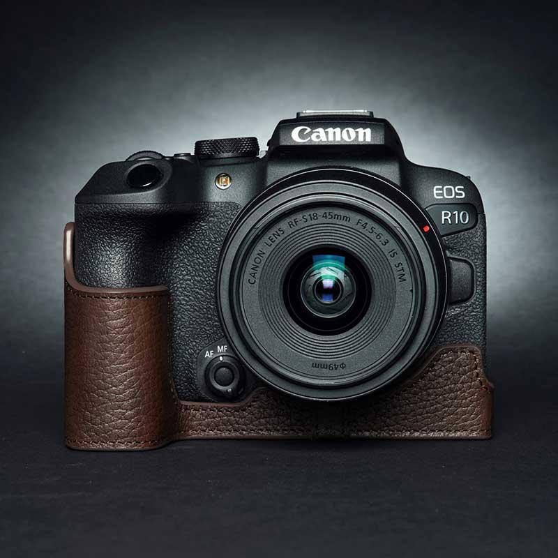 EOS Rシステム Canon R10 専用 レザー ケース Coco Brown ココ