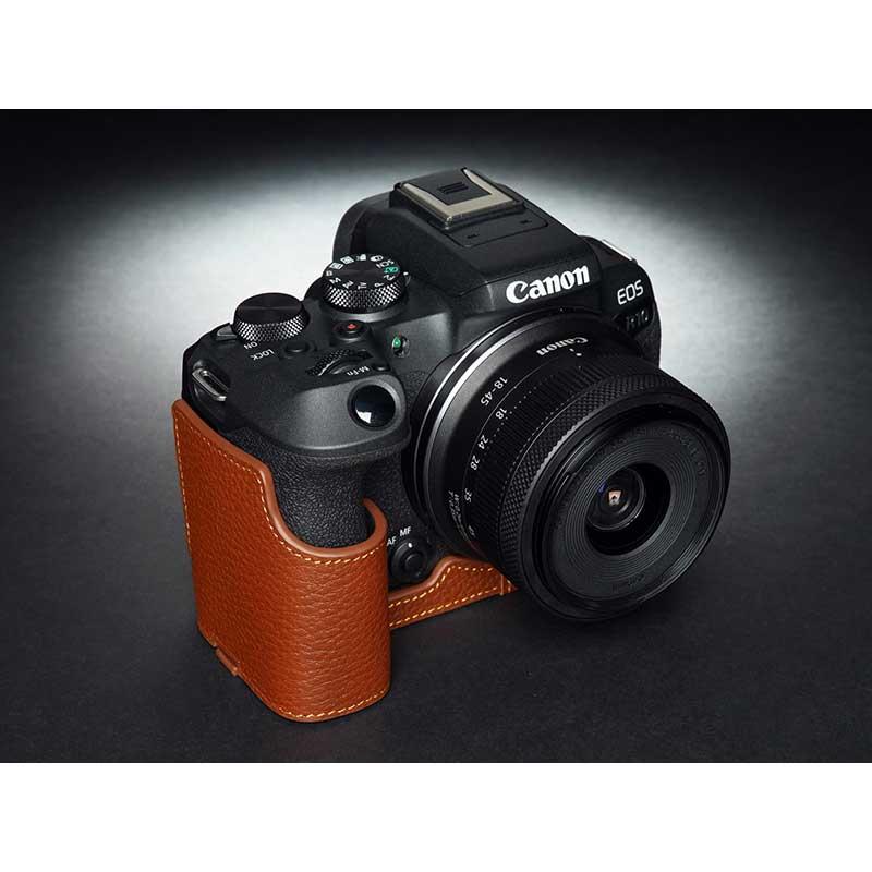 本革 カメラケース　キャノン canon R10用 EOS Rシステム Canon R10 専用 レザー ケース Black ブラック TP
