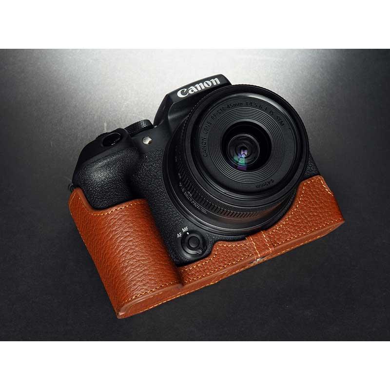 本革 カメラケース　キャノン canon R10用 EOS Rシステム Canon R10 専用 レザー ケース Black ブラック TP