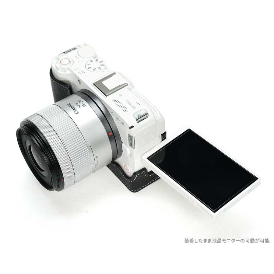 EOS Rシステム Canon R50 V 専用 レザー ケース Black ブラック TP