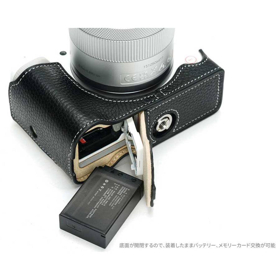 EOS Rシステム Canon R50 V 専用 レザー ケース Black ブラック TP