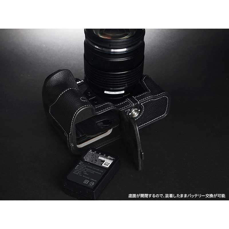 オリンパス OLYMPUS OM SYSTEM OM-1 専用 レザー ケース Black