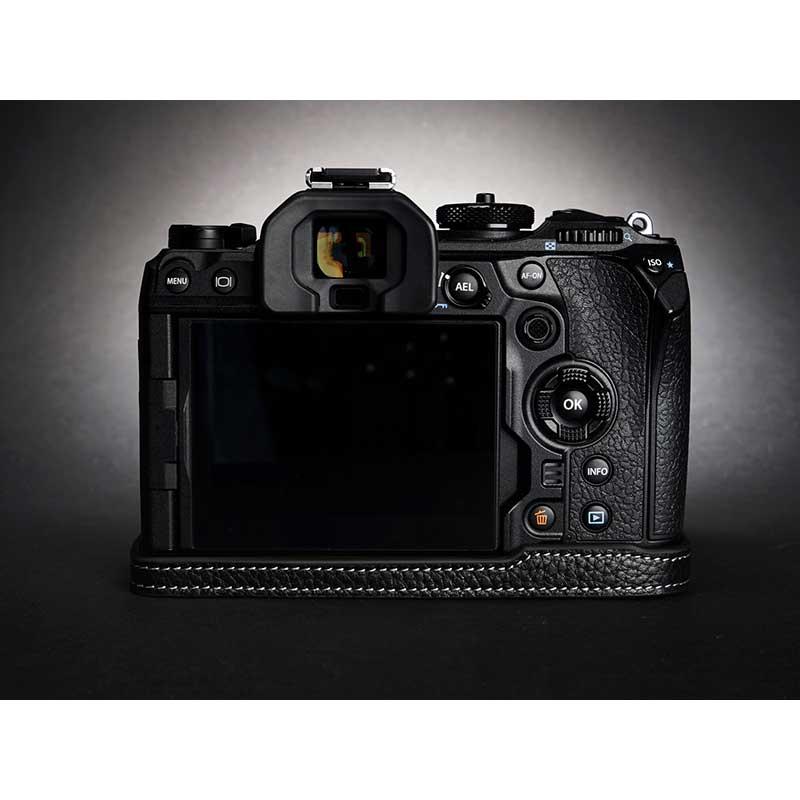 オリンパス OLYMPUS OM SYSTEM OM-1 専用 レザー ケース Black
