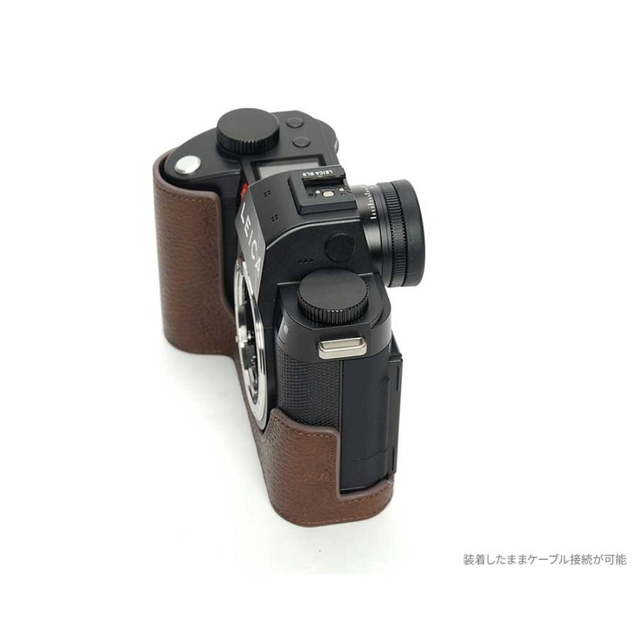 Leica SL3 SL3-S 専用 レザー ケース Coco Brown ココ ブラウン TP Original カメラケース おしゃれ 本革 牛革 速写ケース ライカ TB06SL3-CO_3