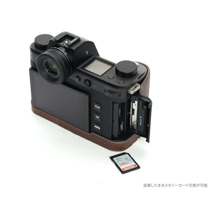 Leica SL3 SL3-S 専用 レザー ケース Coco Brown ココ ブラウン TP Original カメラケース おしゃれ 本革 牛革 速写ケース ライカ TB06SL3-CO_4