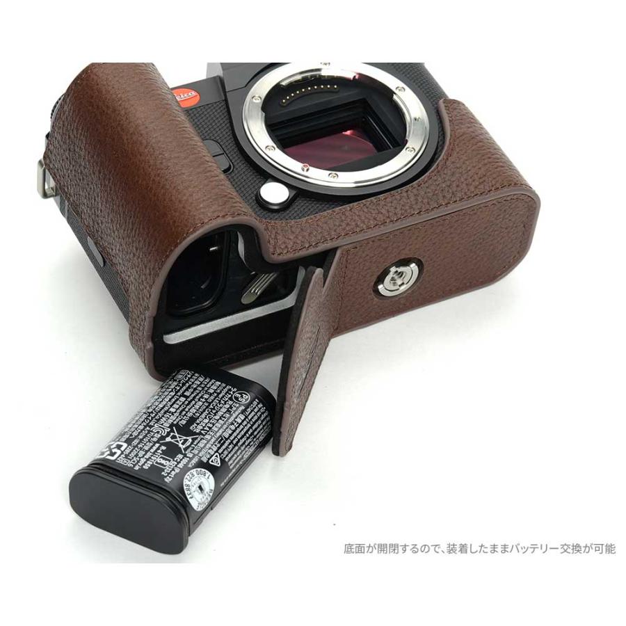 Leica SL3 SL3-S 専用 レザー ケース Coco Brown ココ ブラウン TP Original カメラケース おしゃれ 本革 牛革 速写ケース ライカ TB06SL3-CO_6