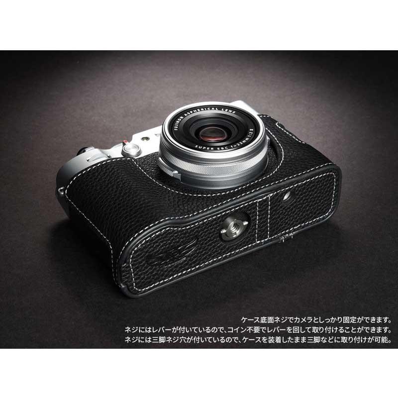 TP Original FUJIFILM X100V 専用 レザー カメラケース Black ブラック 