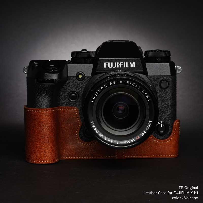 TP Original Leather Camera Body Case for FUJIFILM X-H1 Volcano フジフイルム フジフィルム 本革 レザー カメラケース おしゃれ EZ Series TB06XH1-LB｜nineselect