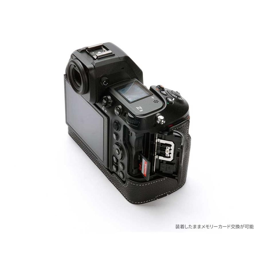 カメラケース TP Original Nikon Z8 専用 レザー ケース Black おしゃれ 本革 牛革 速写ケース ニコン TB06Z8-BK｜nineselect｜05