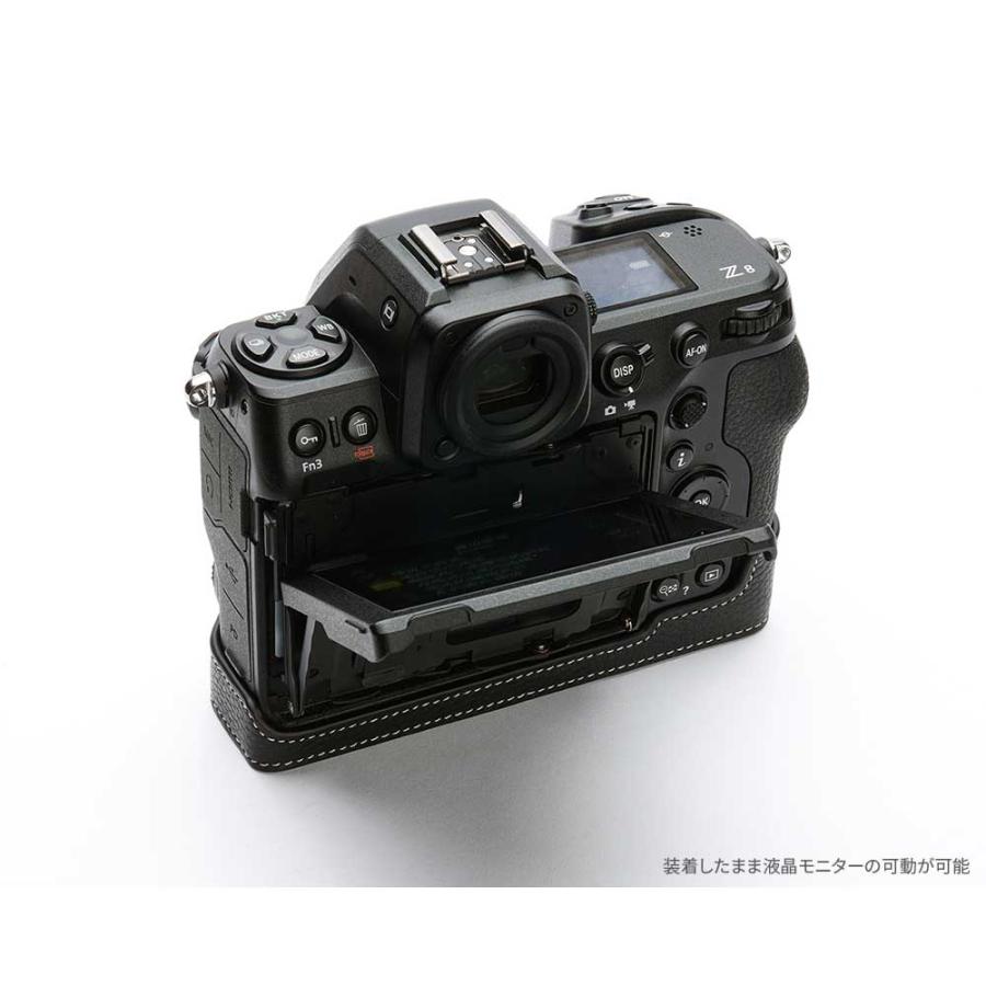 カメラケース TP Original Nikon Z8 専用 レザー ケース Black おしゃれ 本革 牛革 速写ケース ニコン TB06Z8-BK｜nineselect｜06