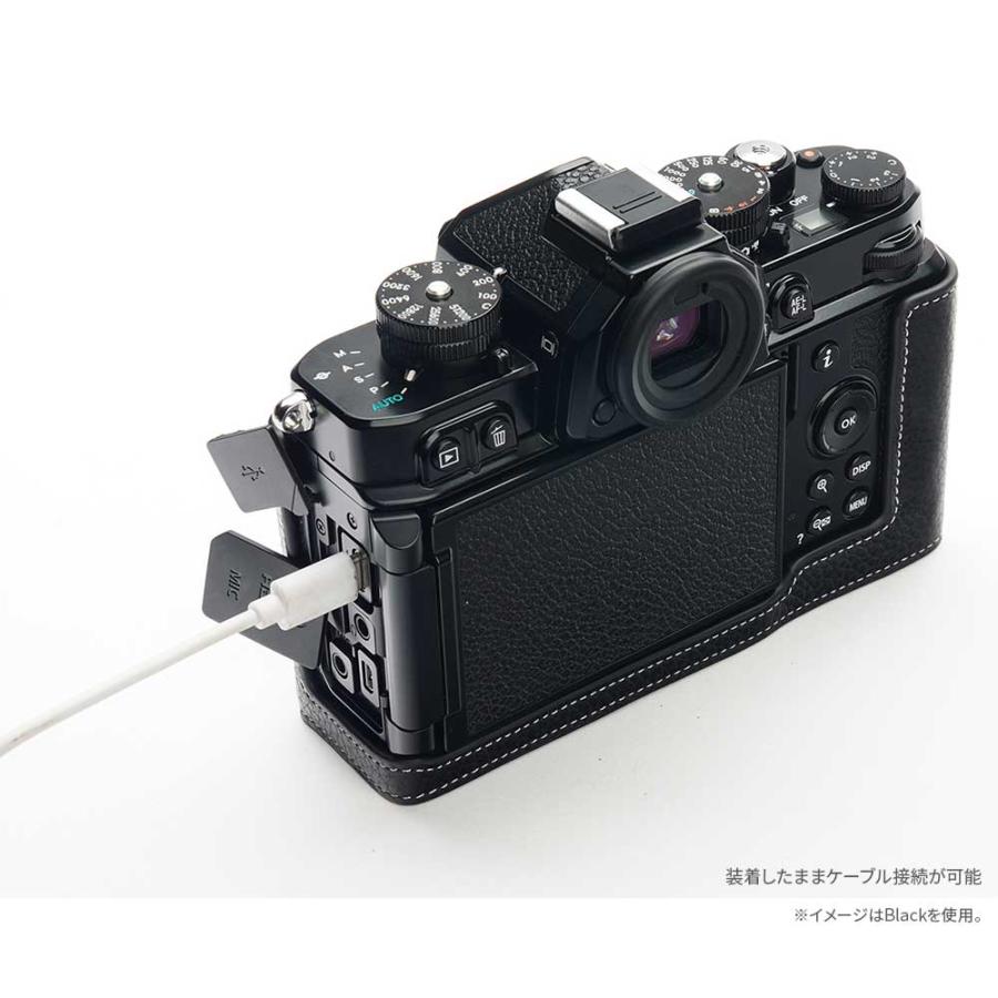 カメラケース TP Original Nikon Z f 専用 レザー ケース Volcano おしゃれ 本革 牛革 速写ケース ニコン TB06ZF-LB｜nineselect｜04