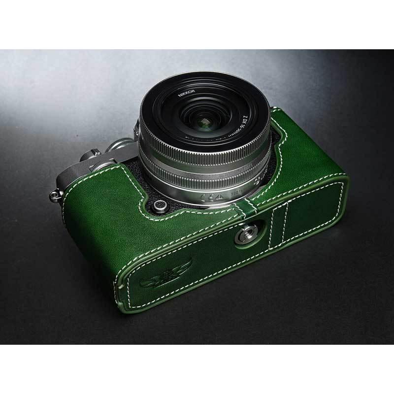 カメラケース TP Original Nikon Zfc 専用 レザー ケース Green グリーン おしゃれ 本革 牛革 速写ケース バッテリー交換可能 TB06ZFC-GR｜nineselect｜11