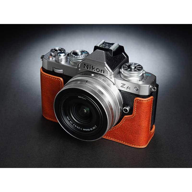 カメラケース TP Original Nikon Zfc 専用 レザー ケース Volcano ボルケーノ おしゃれ 本革 牛革 速写ケース バッテリー交換可能 TB06ZFC-LB｜nineselect｜04