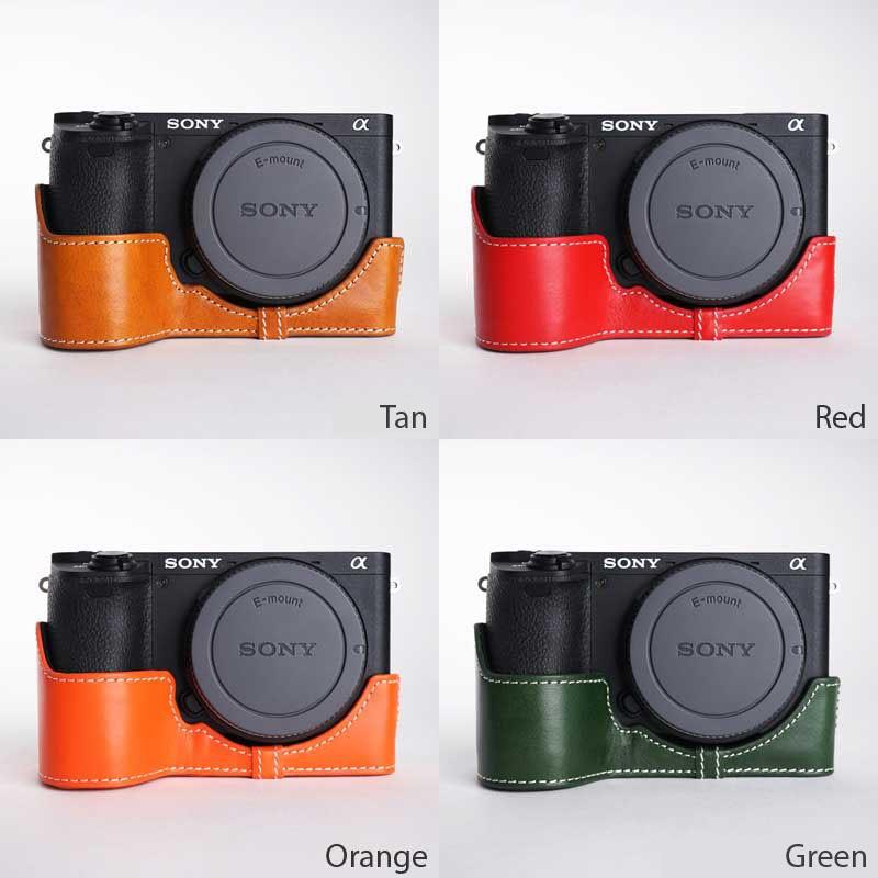 TP Original SONY α6500 用 レザー カメラケース 8colors おしゃれ 本革 牛革 速写ケース ボディーハーフケース 底面開閉 バッテリー交換可能｜nineselect｜03