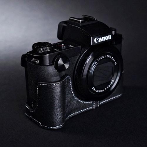 Canon G5 X 本革レザーケース付 G5X g5x g5 x PowerShot Canon G5 X 専用 レザー ケース Brown ブラウン TP Original