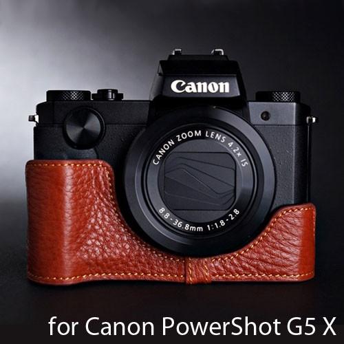 Canon G5 X 本革レザーケース付 G5X g5x g5 x PowerShot Canon G5 X 専用 レザー ケース Brown ブラウン TP Original