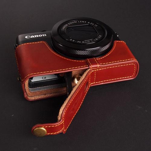PowerShot Canon G7 X 専用 レザー ケース Brown TP Original カメラ
