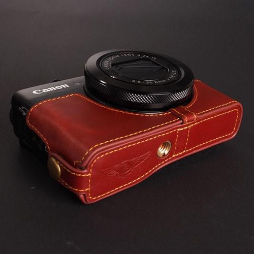 PowerShot Canon G7 X 専用 レザー ケース Brown TP Original カメラ