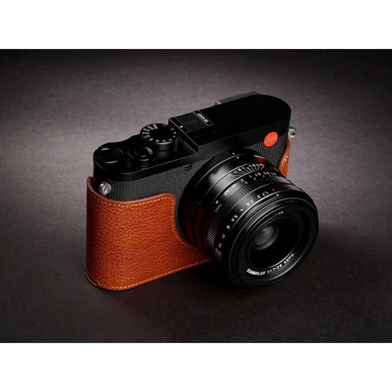 カメラケース TP Original Leica Q2 専用 レザー ケース Volcano ボルケーノ おしゃれ 本革 牛革 速写ケース バッテリー交換可能 ライカ TB06Q2-LB｜nineselect｜02