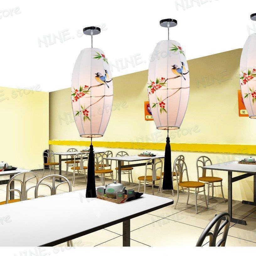シーリングライト 提灯 手描きのシャンデリア 室内照明 E26対応 ナチュラル インテリア 和風 工芸品 レストラン 茶室 工事必要 天井照明 ダイニングの画像
