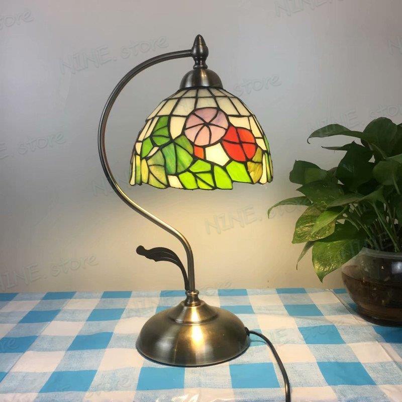 ベッドサイドランプ table lamp ガラス工芸 レトロ デスクライト ベッドサイドランプ table lamp ガラス工芸 レトロ デスクライト
