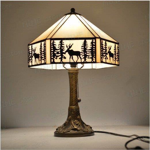 電気スタンド 豪華 アンティーク ベッドサイドランプ ステンドグラス table lamp ガラス工芸 デスクライト レトロな卓上照明 飾り電灯_3