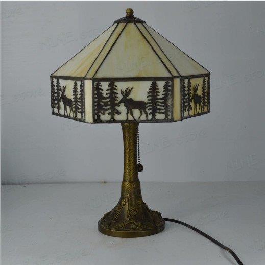電気スタンド 豪華 アンティーク ベッドサイドランプ ステンドグラス table lamp ガラス工芸 デスクライト レトロな卓上照明 飾り電灯_4
