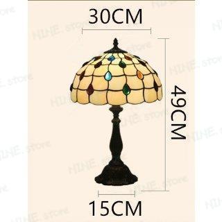 table lamp ガラス工芸 レトロ ステンドグラス 卓上照明 テーブルライト 電気スタンド デスクライト インテリア 花柄 ベッドサイドランプ_7