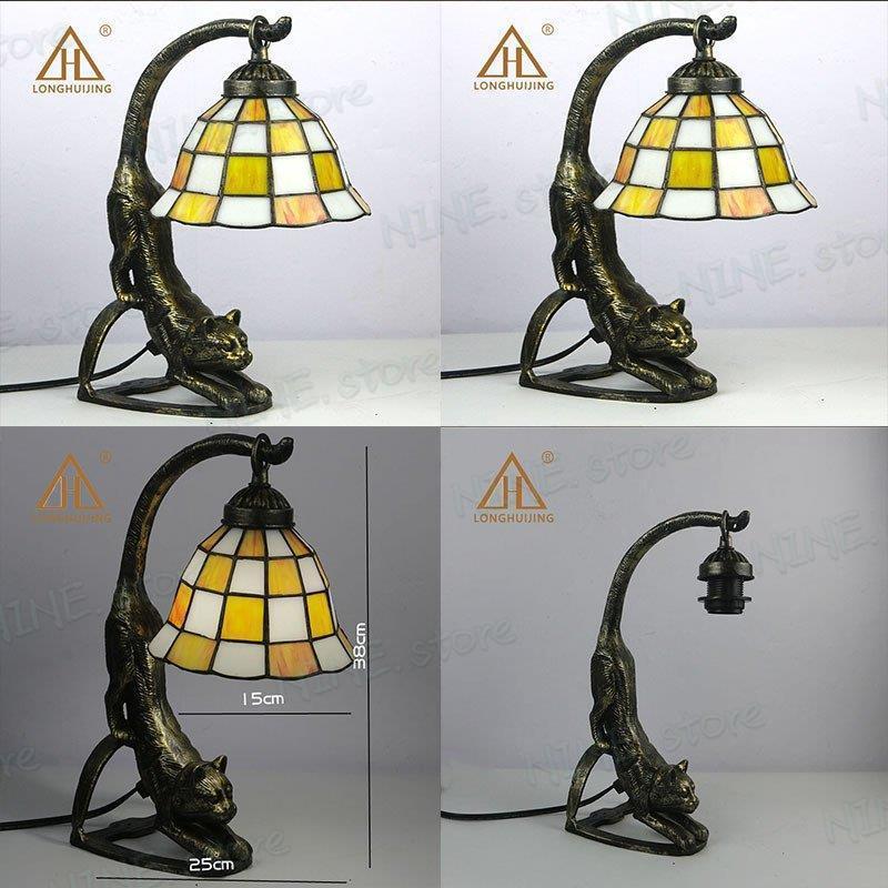 創意 高品質 Desk lamp ベッドサイドランプ ガラス工芸 卓上照明 読書灯 インテリア ステンドグラス 電気スタンド おしゃれ_1