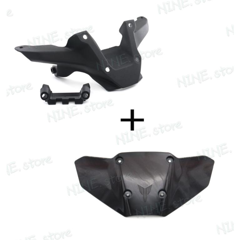 互換品 ヤマハ MT-09 SP 2024 2025年 mt09 フロントガラス アクセサリースクリーンウインドシールドフェアリングウィンドスクリーン フロントカウル マスク_1