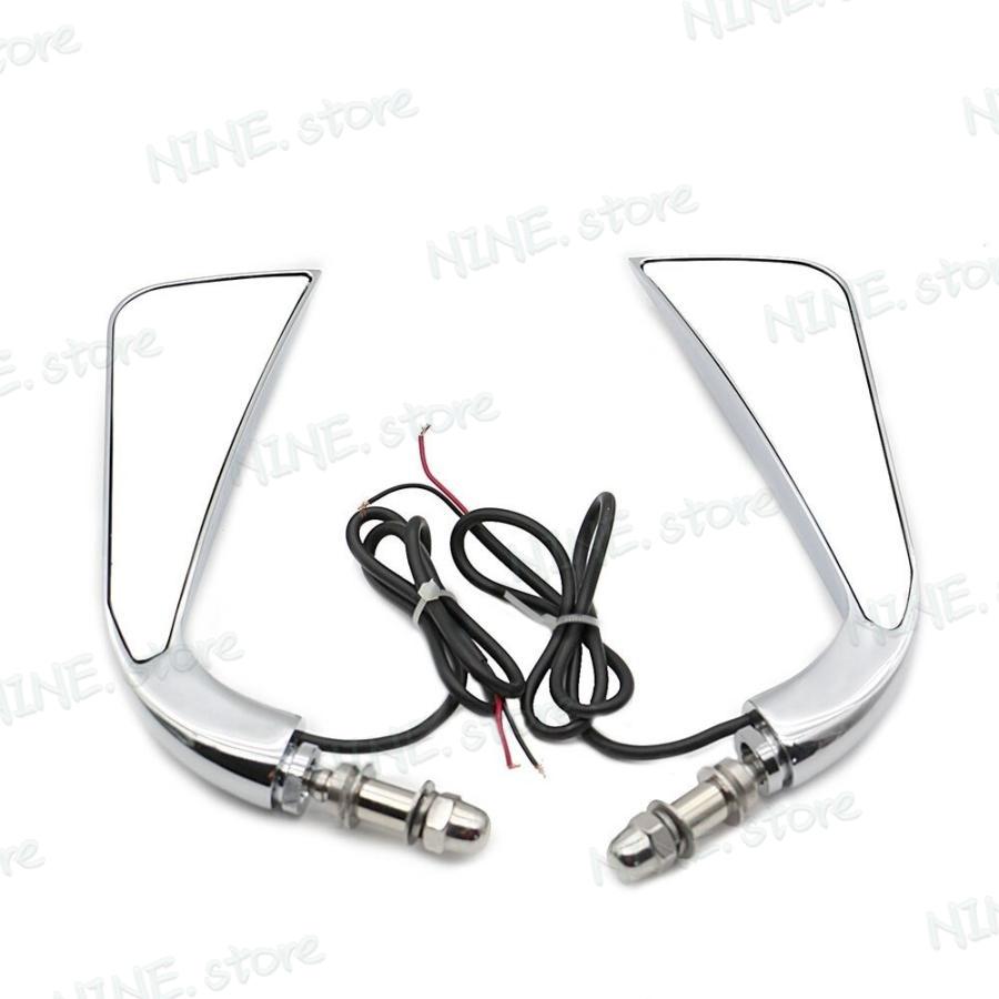 ハーレー スポーツスター XL1200 XL883 Led ウインカー付 8mm モーターサイクル バックミラー_4