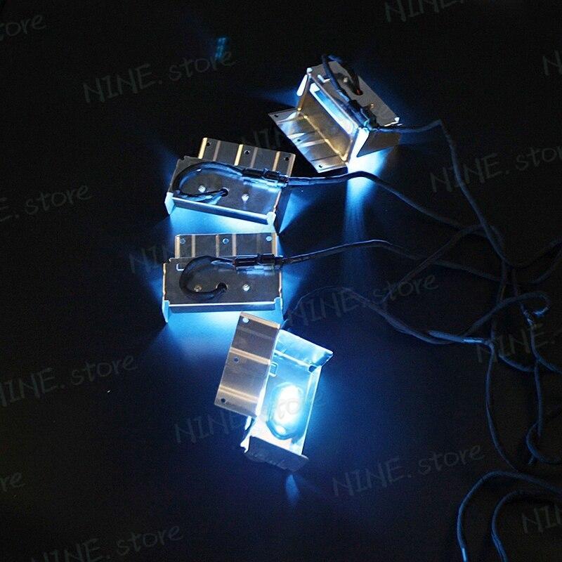 TOYOTA トヨタ ランドクルーザー プラド LC150 FJ150 2010-2021 LED ドア ペダルライト プロジェクション ステンレススチール_3