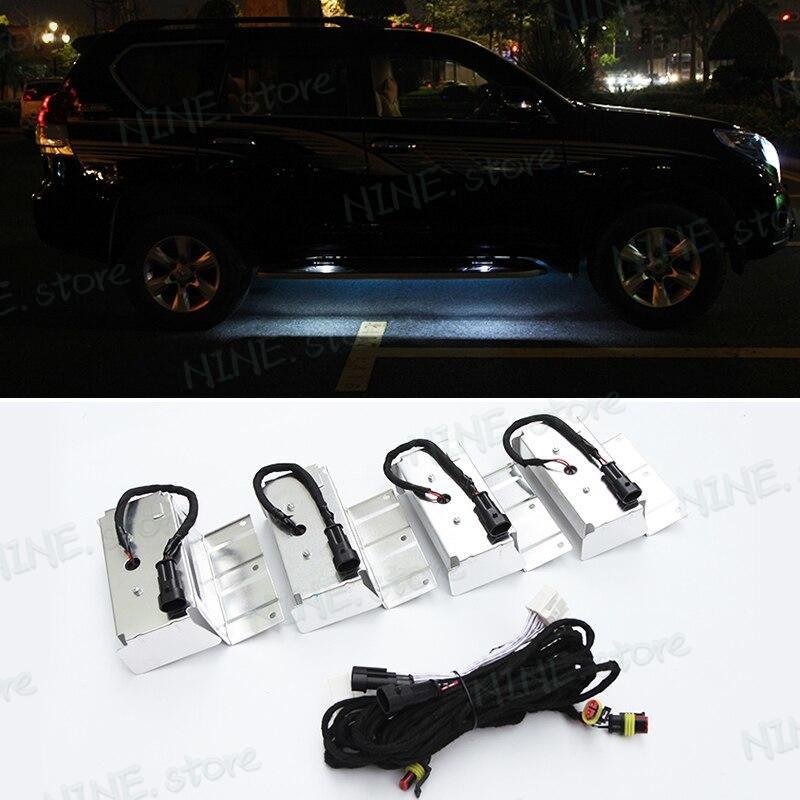 TOYOTA トヨタ ランドクルーザー プラド LC150 FJ150 2010-2021 LED ドア ペダルライト プロジェクション ステンレススチール_7