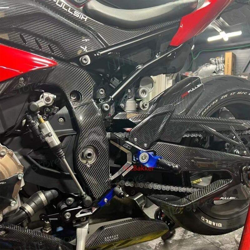 BMW S1000RR 2019-2022 カーボンファイバー フットレスト ブレーキギア 保護キット アクセサリー_5