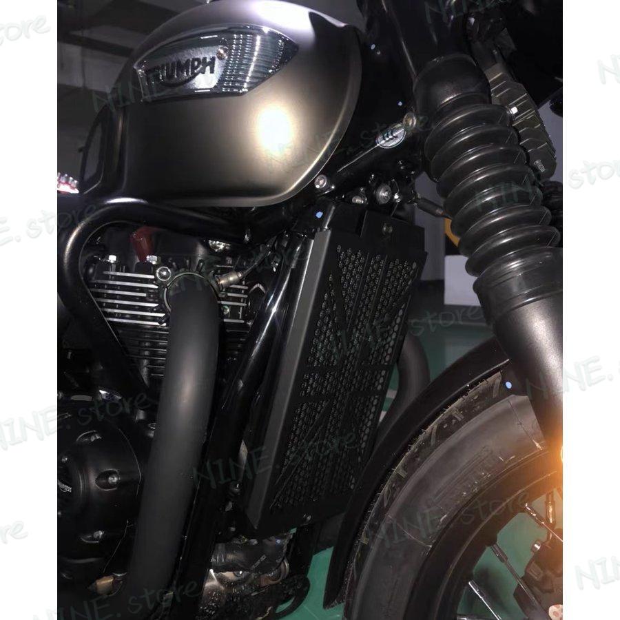 互換品 トライアンフ ラジエーターガード ワイド ユニオンジャック ボンネビル T120 T100 ストリートツイン スピードマスター スピードツイン ボバーの画像