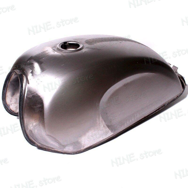 オートバイ 汎用 9L ガス燃料タンク オイルボックス メタル カフェレーサー スクランブラー CFMTO バイクパーツ 未塗装_2