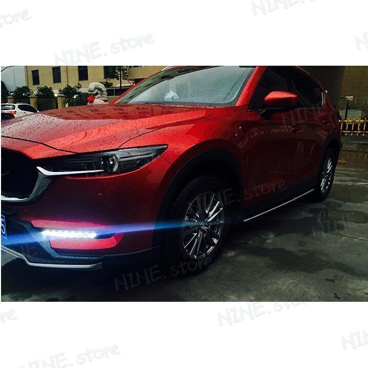 フォグランプ デイタイム LED 駈けっくらともし火 ABS+LED CAHOTOPINCN 黄味がかった マツダ CX-5 cx 5 2017 2018 12v drl 2 個