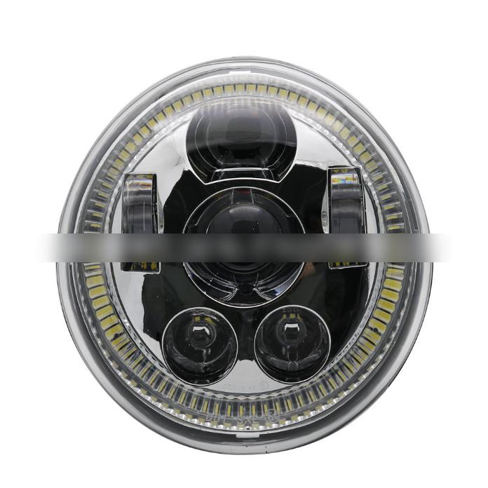 互換品 オートバイ v ロッド led ヘッドライトデイタイムランニングライト アイズ ホワイトハローリング vrod vrsc/V-ROD オーバルヘッドラ 50Wの画像