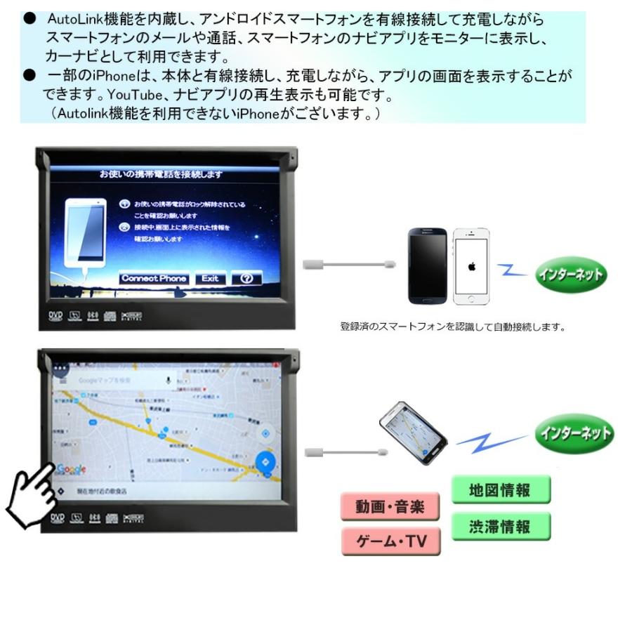 １DINインダッシュ７インチタッチパネル DVDプレーヤー スマホ連動 ラジオ USB SD CPRM対応 ４×４フルセグ |  | 01