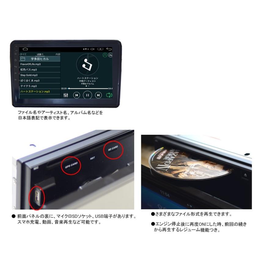 １０．１インチAndroid ナビ ２DIN DVDプレーヤー ラジオ SD Bluetooth