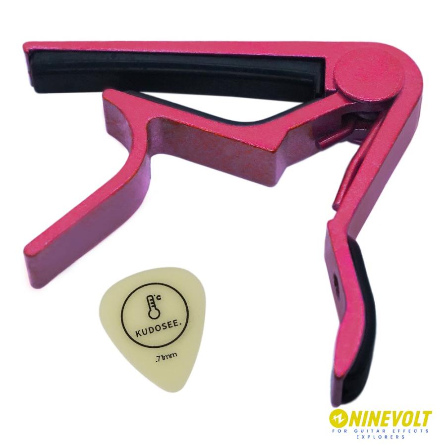 9℃ Basic Capo For Guitar 厚みが選べるオリジナルピック付き