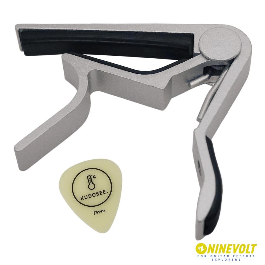 9℃ Basic Capo For Guitar 厚みが選べるオリジナルピック付き