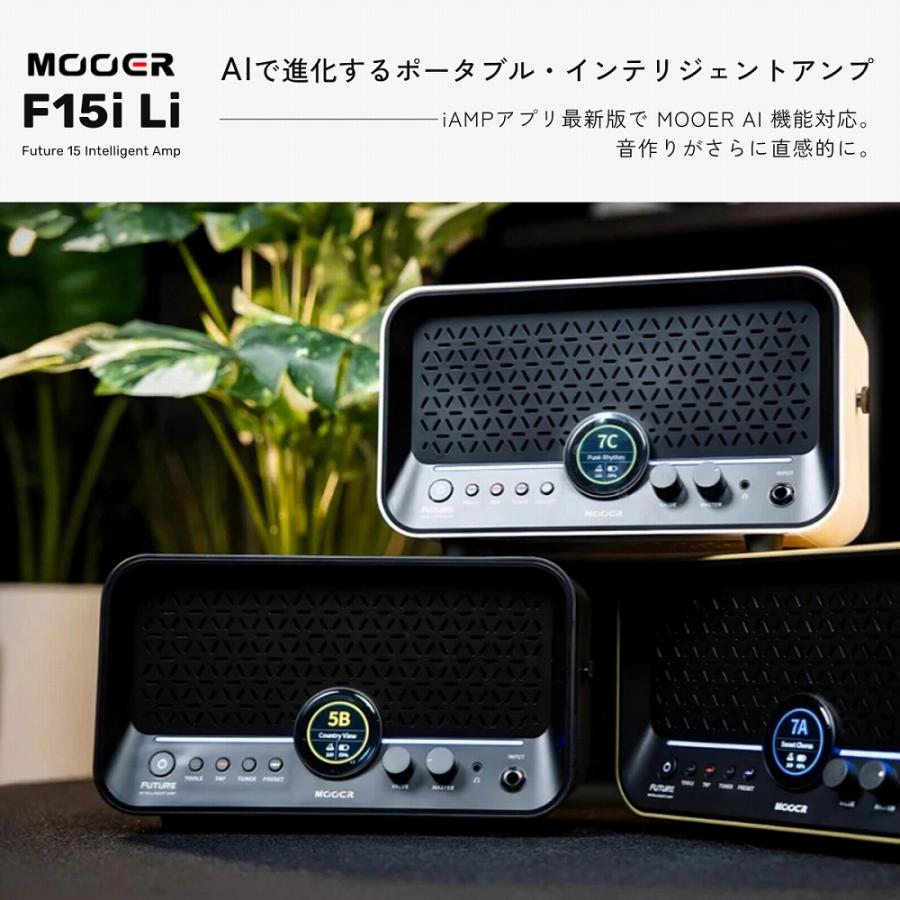 Mooer - F15i Li | コンボアンプ ギター アンプ タッチスクリーン搭載 15Wステレオ(7.5W+7.5W)出力 デスクトップアンプ スピーカー_11