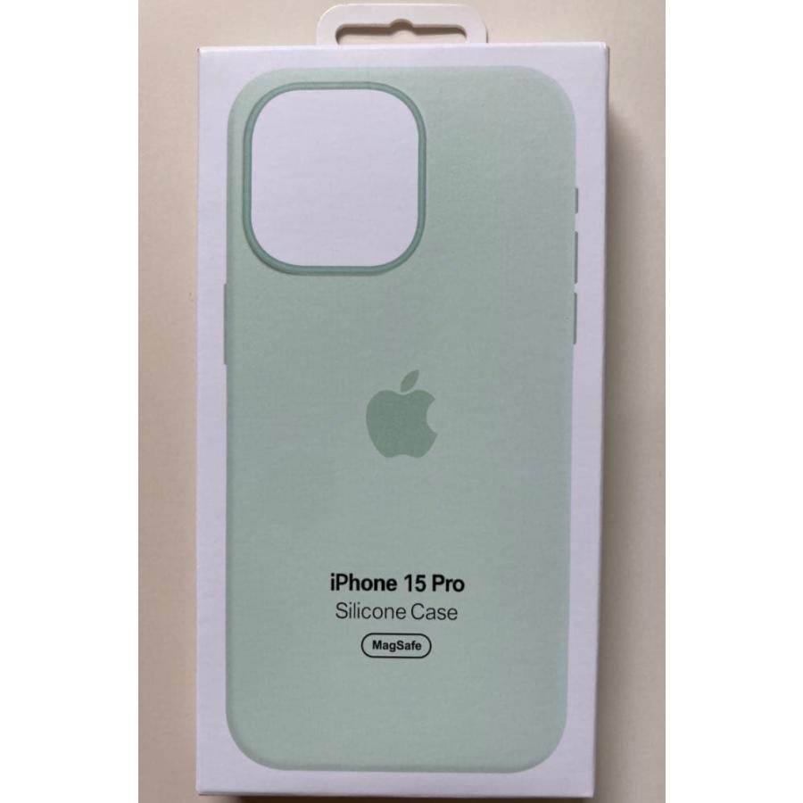 新品  iPhone 15 Pro MagSafe対応  シリコーンケース ソフトミント | 