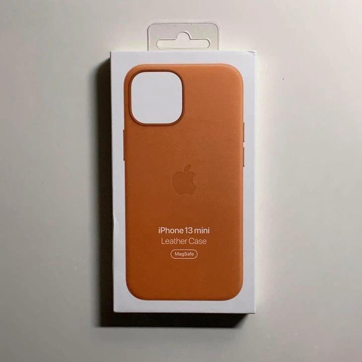 MagSafe対応 iPhone 13 mini レザーケース・ゴールデンブラウン 新品
