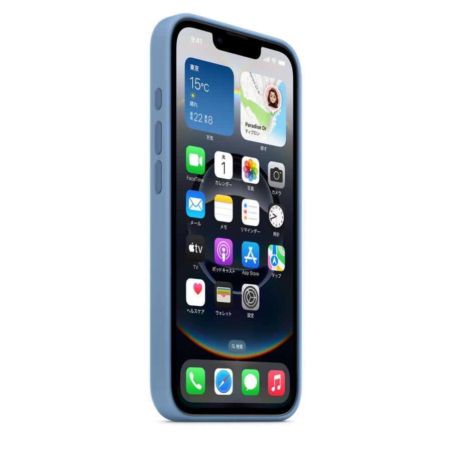 iPhone 16e シリコーンケース - ウインターブルー MD3Q4FE/A アップル