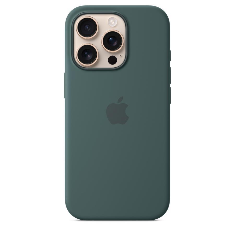 MagSafe対応 iPhone 16 Pro シリコーンケース - レイクグリーン